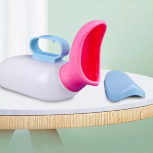 Custom Female Soft Spout Urinal – Silicone Portable Car Urinal for Women, Bedside Urine Bottle for Bedridden Elderly & Pregnant Women, Leak-Proof with Odor-Seal Lid, Detachable & Easy Clean (CIODC)